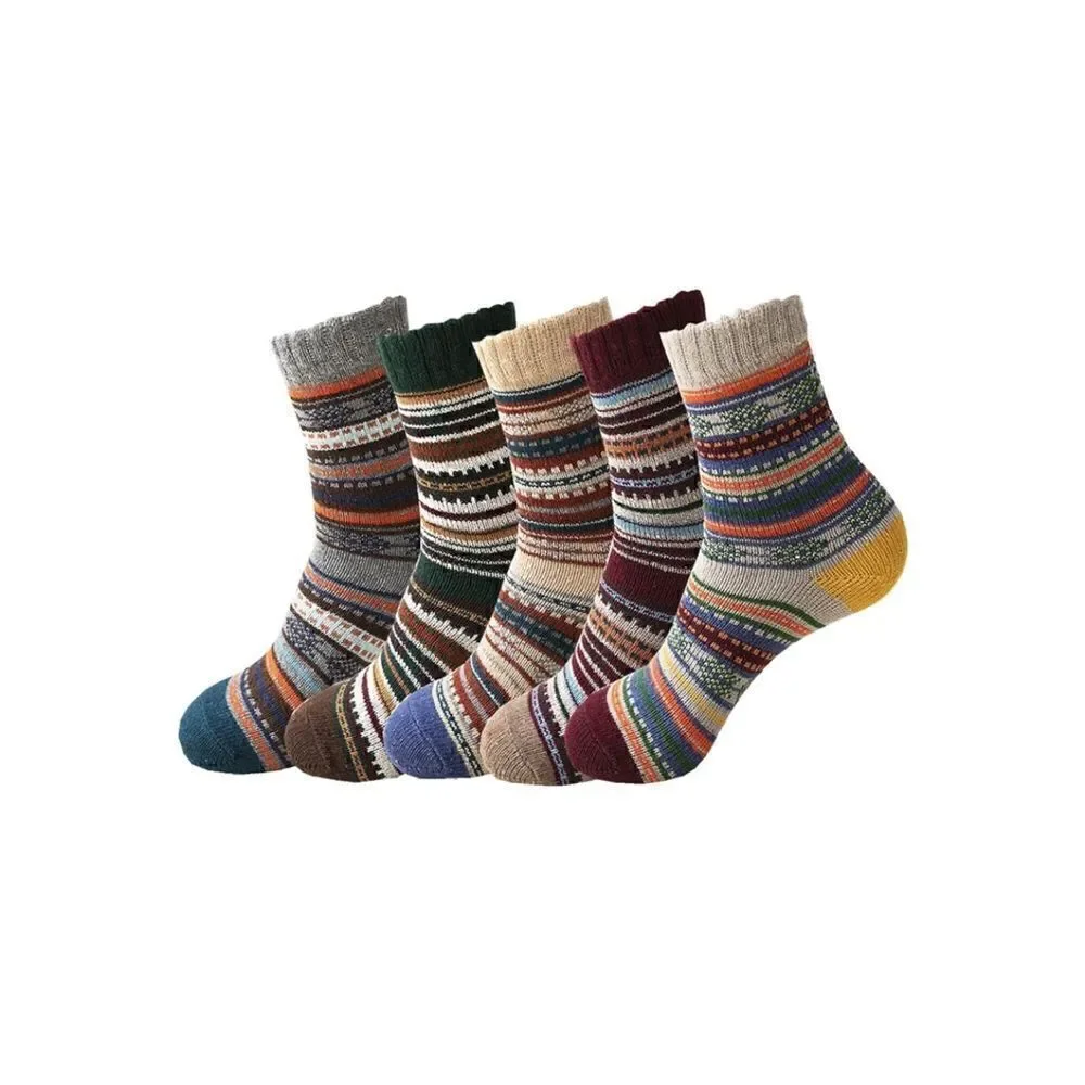 Nordic style wool winter socks